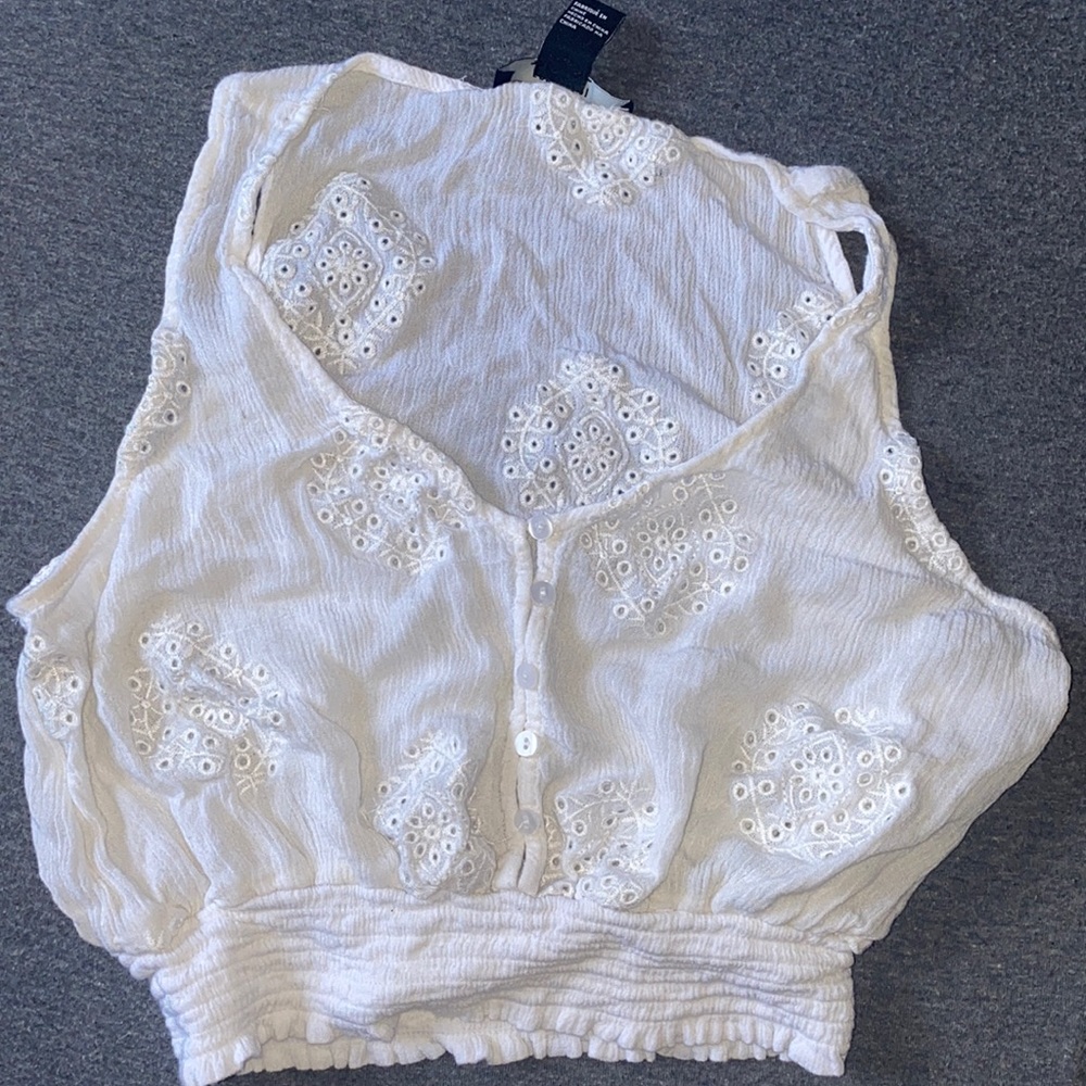 Forever 21 White Crop Top